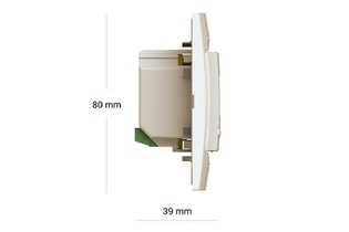 Wi-Fi терморегулятор Terneo AX UNIC в рамку Schneider Electric UNICA, кремовый (слоновая кость)