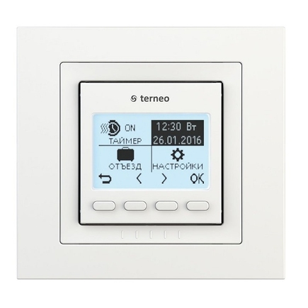 Программируемый терморегулятор Terneo Pro UNIC в рамку, белый