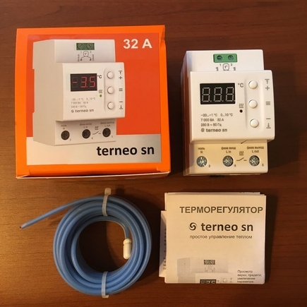 Терморегулятор Terneo SN для систем антиобледенения на DIN-рейку