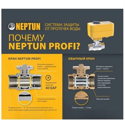 Система защиты от протечек воды Neptun Profi Base 3/4